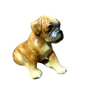 Vintage Morton's Studio Boxer Puppy Dog Figurine 3" Tall